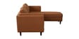 Brookly Leatherette LHS Sectional Sofa (3 + Lounger) In Tan Colour