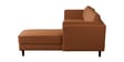 Brookly Leatherette LHS Sectional Sofa (3 + Lounger) In Tan Colour