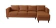Brookly Leatherette LHS Sectional Sofa (3 + Lounger) In Tan Colour