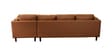Brookly Leatherette LHS Sectional Sofa (3 + Lounger) In Tan Colour