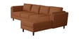Brookly Leatherette LHS Sectional Sofa (3 + Lounger) In Tan Colour