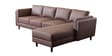 Brookly Leatherette LHS Sectional Sofa In Brown Colour
