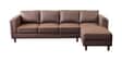 Brookly Leatherette LHS Sectional Sofa In Brown Colour