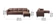 Brookly Leatherette LHS Sectional Sofa In Brown Colour