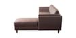 Brookly Leatherette LHS Sectional Sofa In Brown Colour