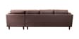 Brookly Leatherette LHS Sectional Sofa In Brown Colour