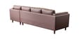 Brookly Leatherette LHS Sectional Sofa In Brown Colour