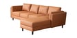 Brookly Leatherette LHS Sectional Sofa In Tan Colour