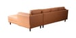 Brookly Leatherette LHS Sectional Sofa In Tan Colour