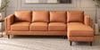 Brookly Leatherette LHS Sectional Sofa In Tan Colour