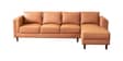 Brookly Leatherette LHS Sectional Sofa In Tan Colour