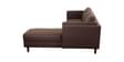 Brookly Leatherette RHS Sectional Sofa (3 + Lounger) In Brown Colour