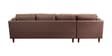 Brookly Leatherette RHS Sectional Sofa (3 + Lounger) In Brown Colour