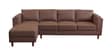 Brookly Leatherette RHS Sectional Sofa (3 + Lounger) In Brown Colour