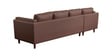 Brookly Leatherette RHS Sectional Sofa (3 + Lounger) In Brown Colour