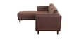 Brookly Leatherette RHS Sectional Sofa (3 + Lounger) In Brown Colour