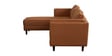 Brookly Leatherette RHS Sectional Sofa (3 + Lounger) In Tan Colour