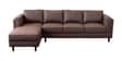 Brookly Leatherette RHS Sectional Sofa In Brown Colour
