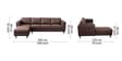 Brookly Leatherette RHS Sectional Sofa In Brown Colour