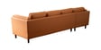 Brookly Leatherette RHS Sectional Sofa In Tan Colour