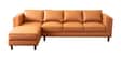 Brookly Leatherette RHS Sectional Sofa In Tan Colour