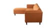 Brookly Leatherette RHS Sectional Sofa In Tan Colour