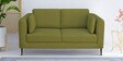 Brooks Fabric 2 Seater Sofa In Sheen Green Colour