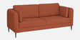 Brooks Fabric 3 Seater Sofa In Burnt Orange Colour