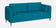 Brooks Fabric 3 Seater Sofa In Turquoise Blue Colour
