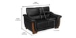 Brooks Leatherette 2 Seater Sofa in Black Colour