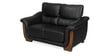 Brooks Leatherette 2 Seater Sofa in Black Colour