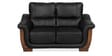 Brooks Leatherette 2 Seater Sofa in Black Colour