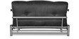 Brussels Convertible Sofa Cum Bed in Black Finish