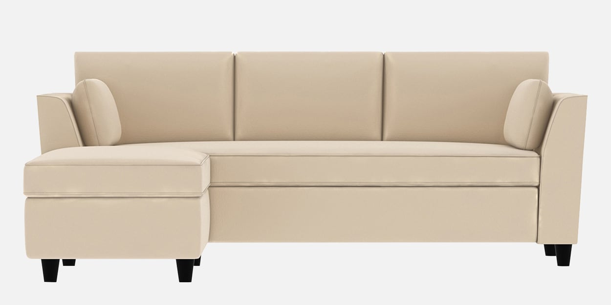 Buy Bristo RHS 4 Seater Sectional Sofa In Warm White Colour by Febonic