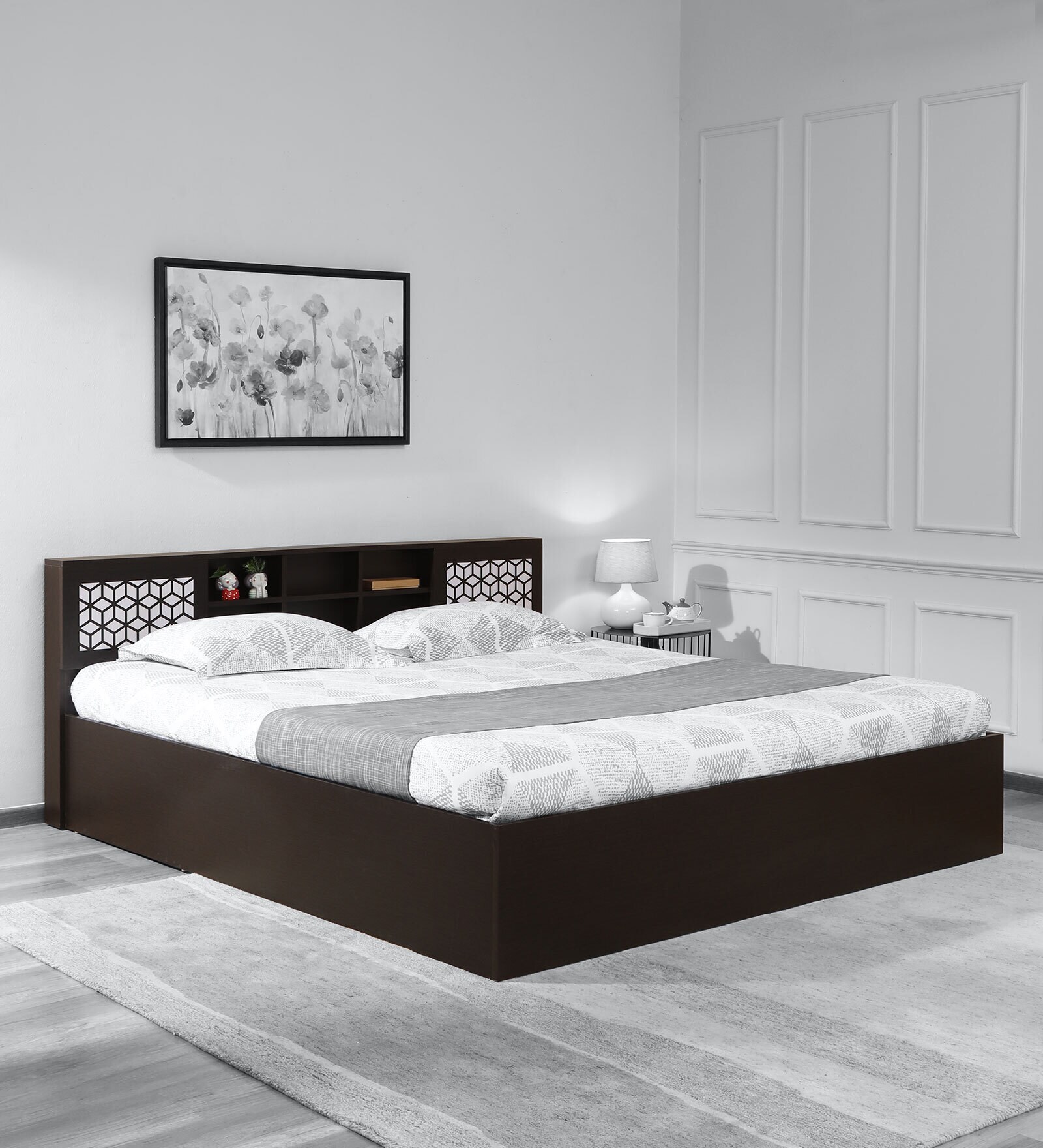 Buy Braco King Size Bed With Box Storage In Wenge Finish at 14 OFF by Mintwud from Pepperfry