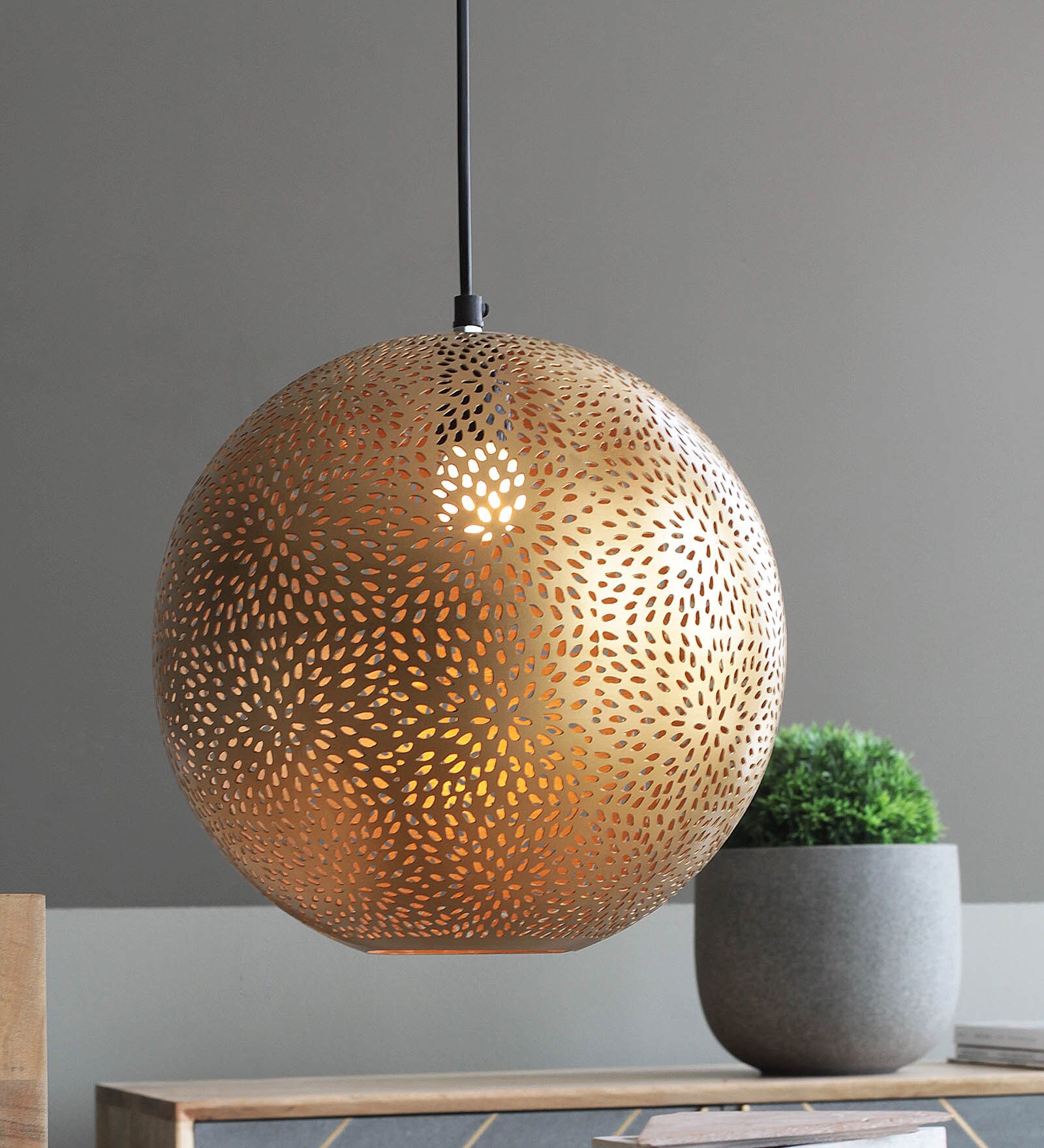 Romonov Brass Metal Hanging Light