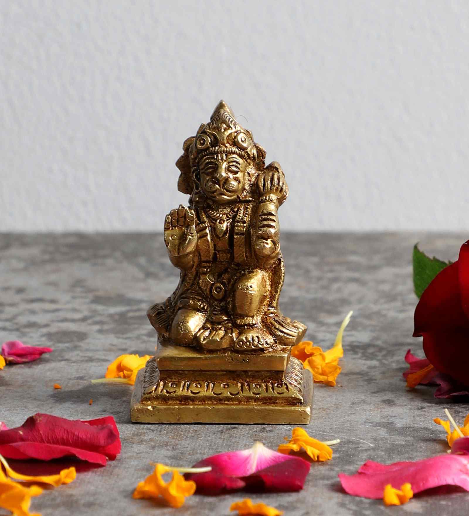 Brass Lord Hanuman Idol