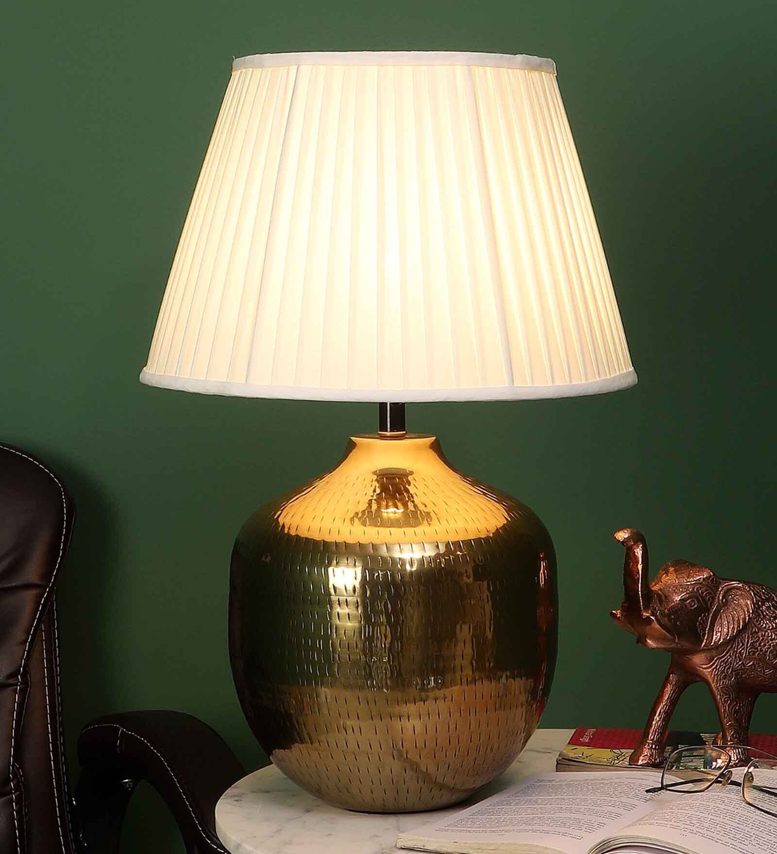 Brass Nr. Matka Table Lamp (Drum Shade)