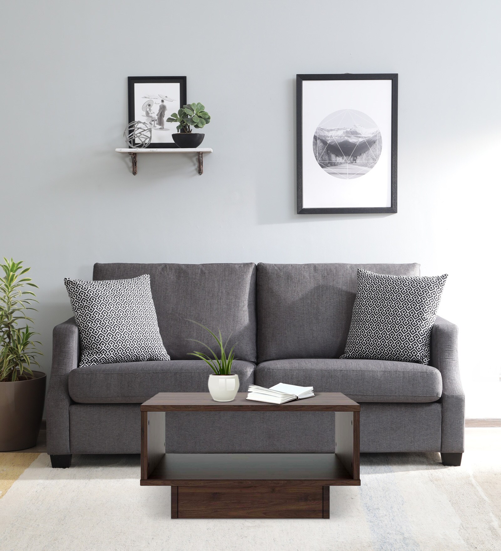 Breve Coffee Table In Columbian Walnut Colour