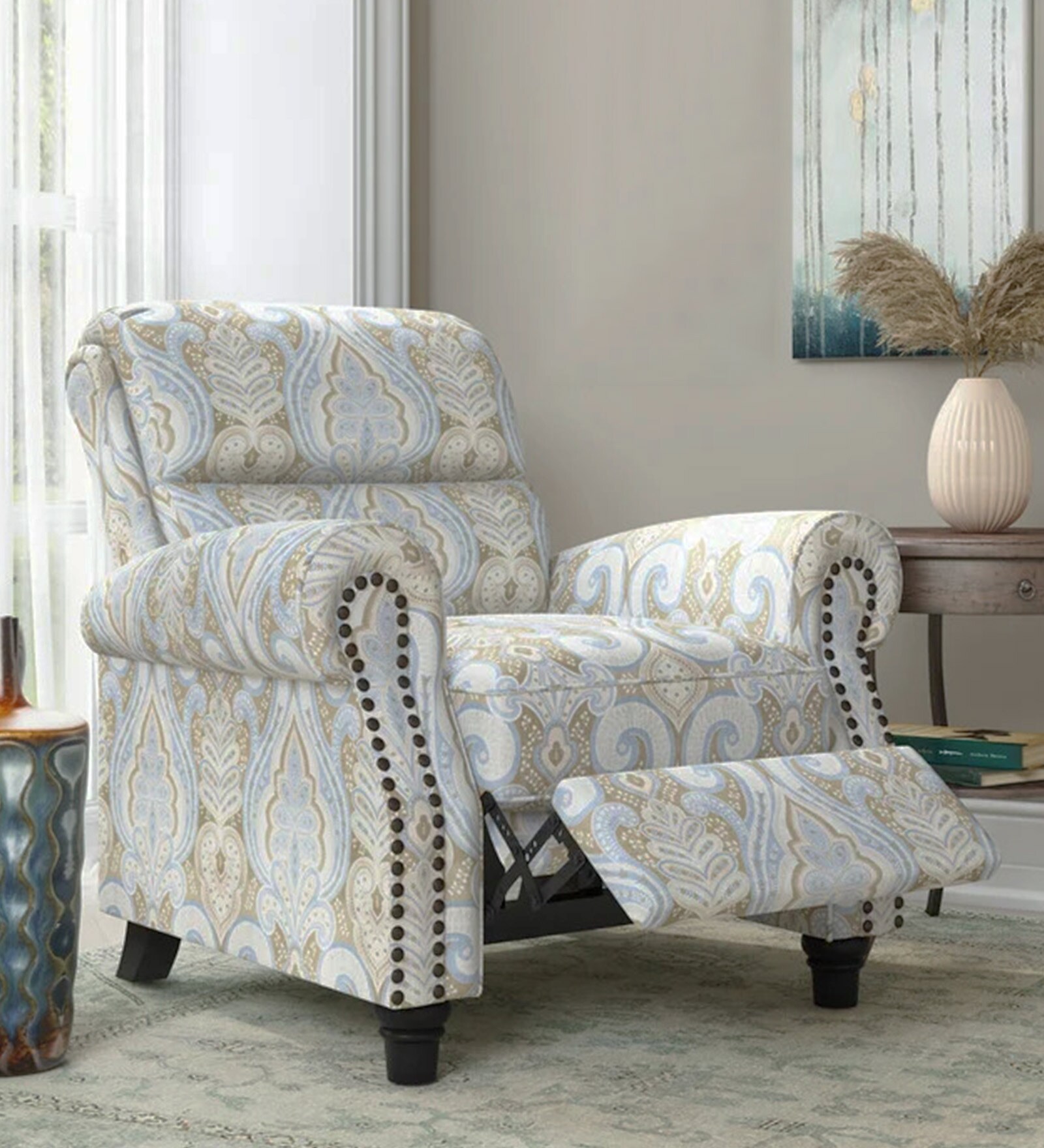 Buy Briar Rose Fabric Manual 1 Seater Recliner In Multi Colour at 61 OFF by Bantia Furniture