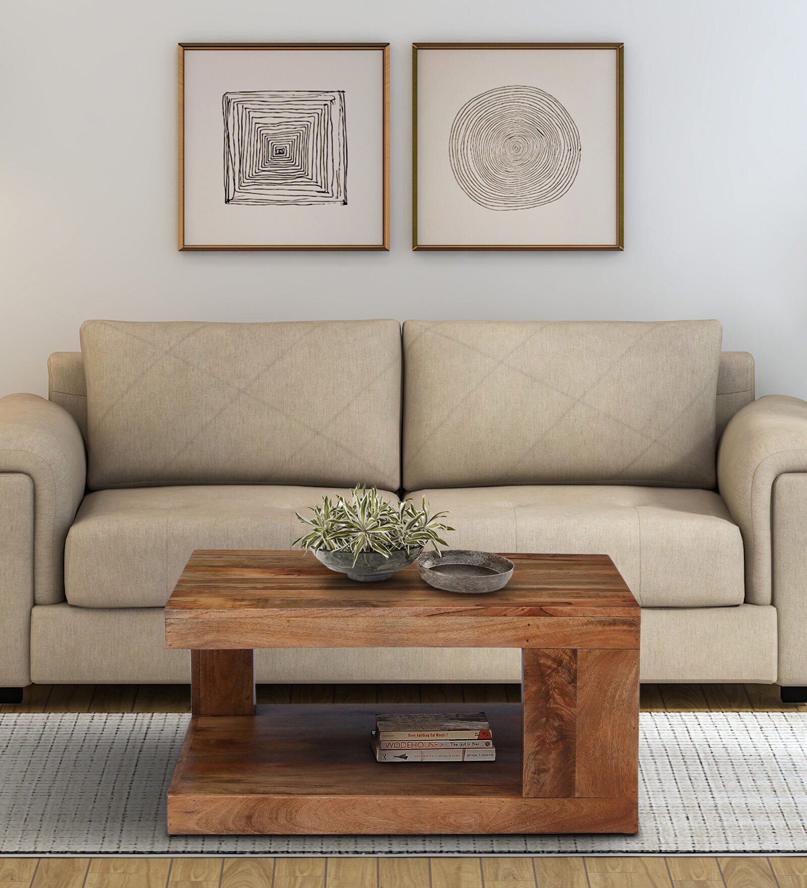 Buy Brighton Solid Wood Coffee Table In Natural Finish at 8 OFF by