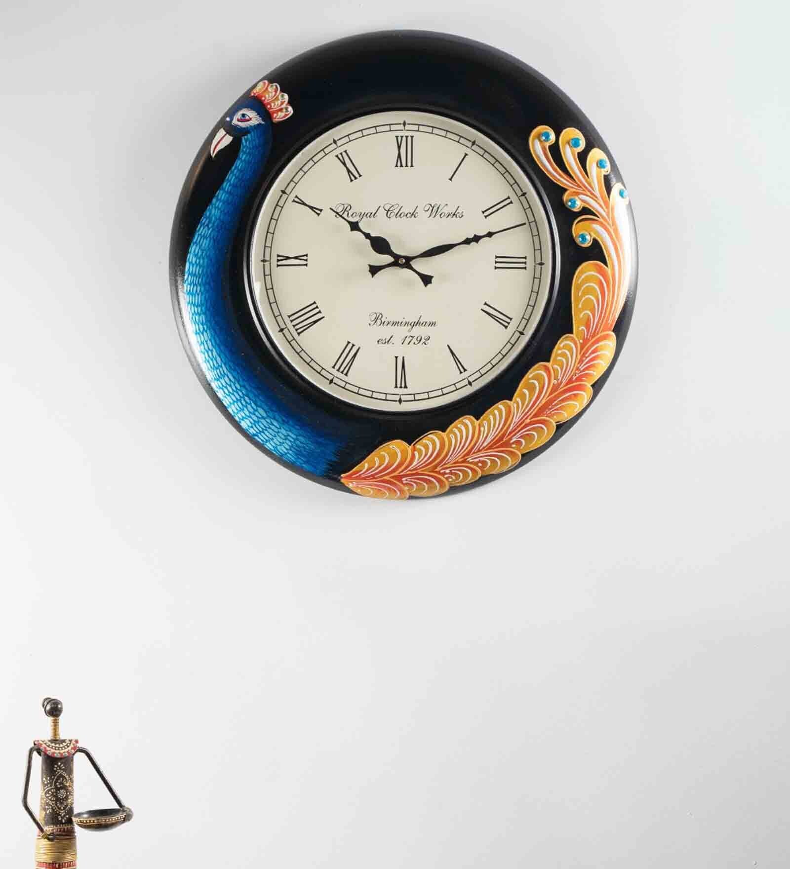 Brinda Multicolour MDF Wall Clock