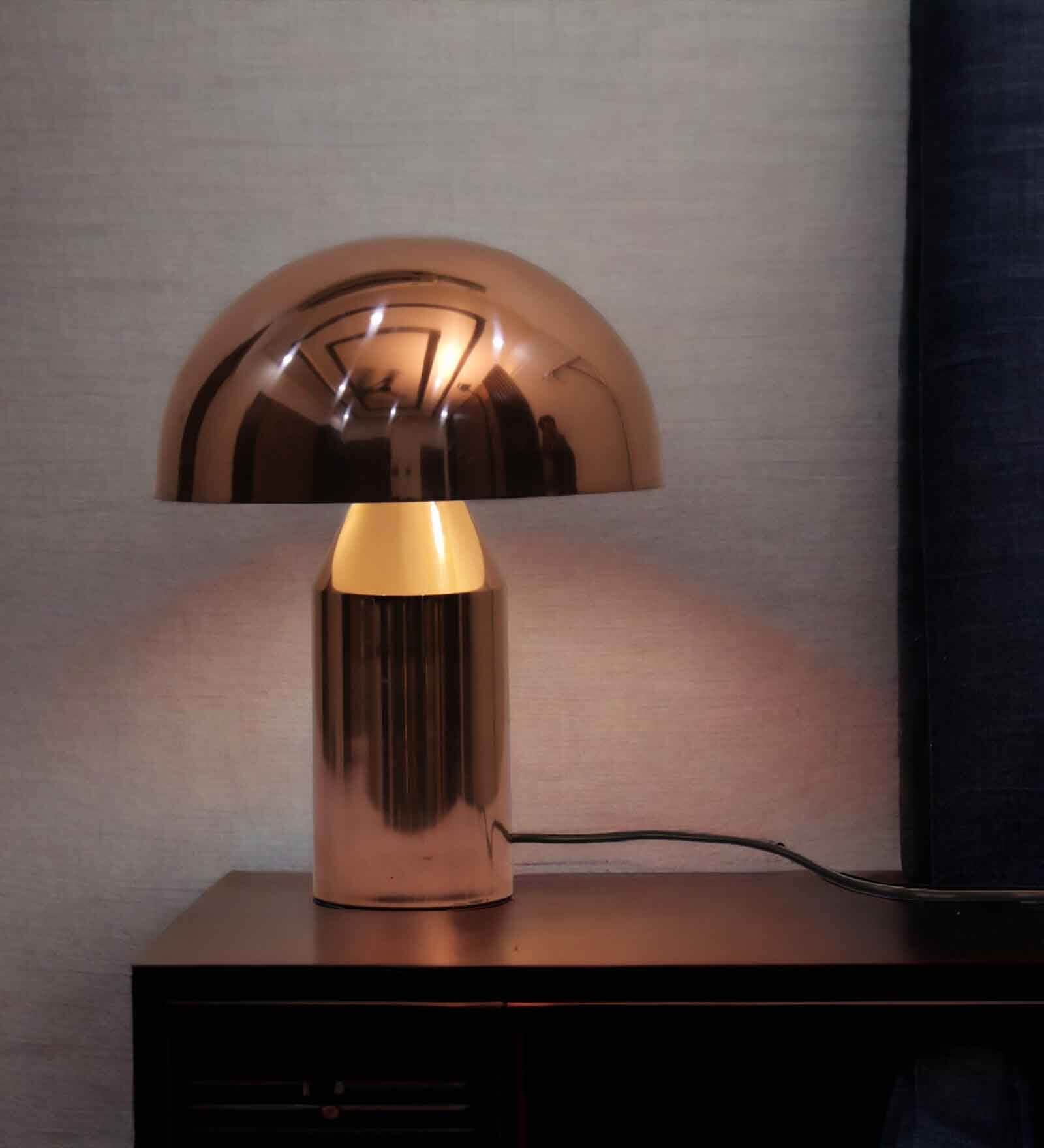 Brisa Iron Glossy Copper Finish Table Lamp