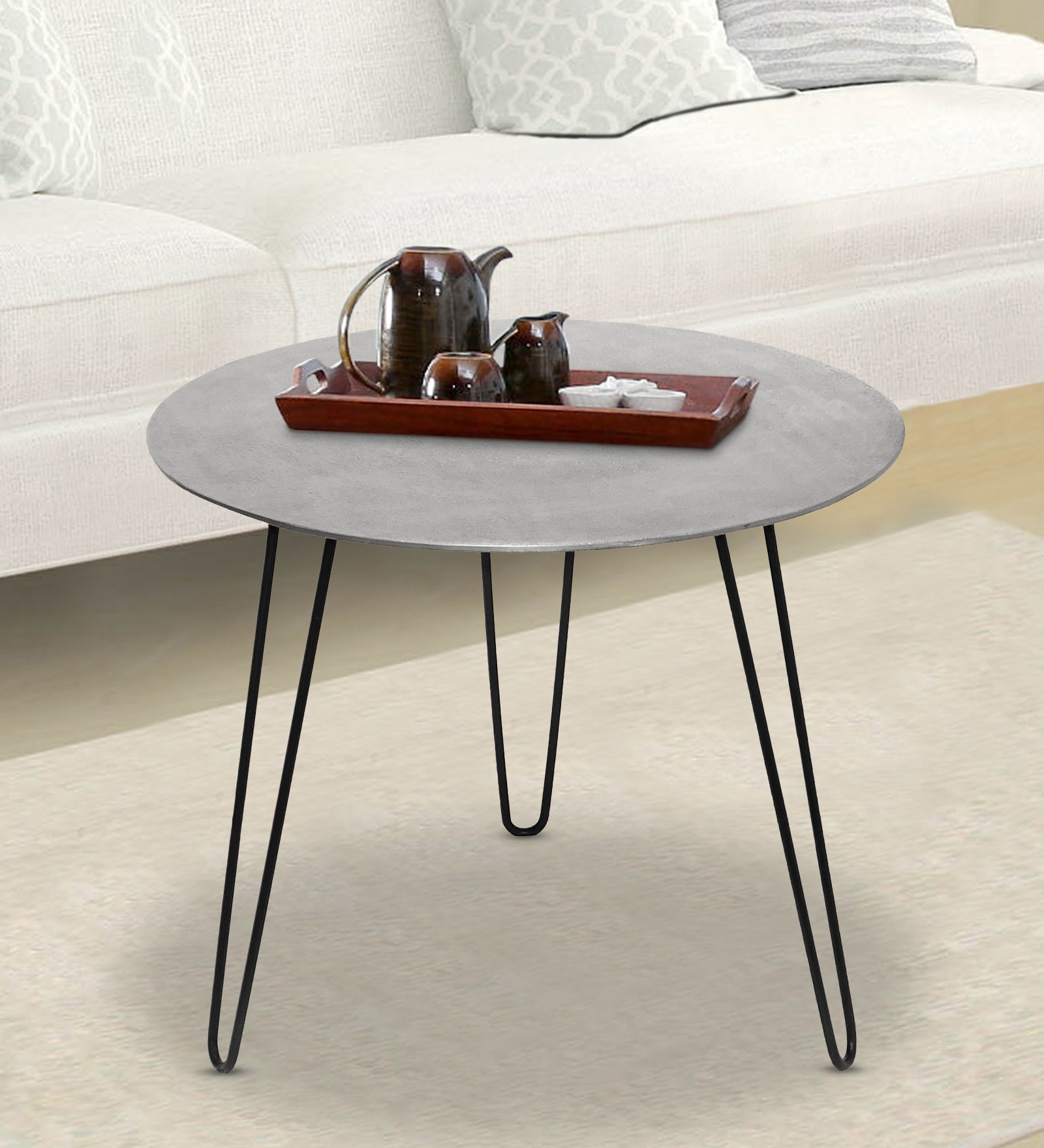 Bristol Coffee Table In Nickel Finish