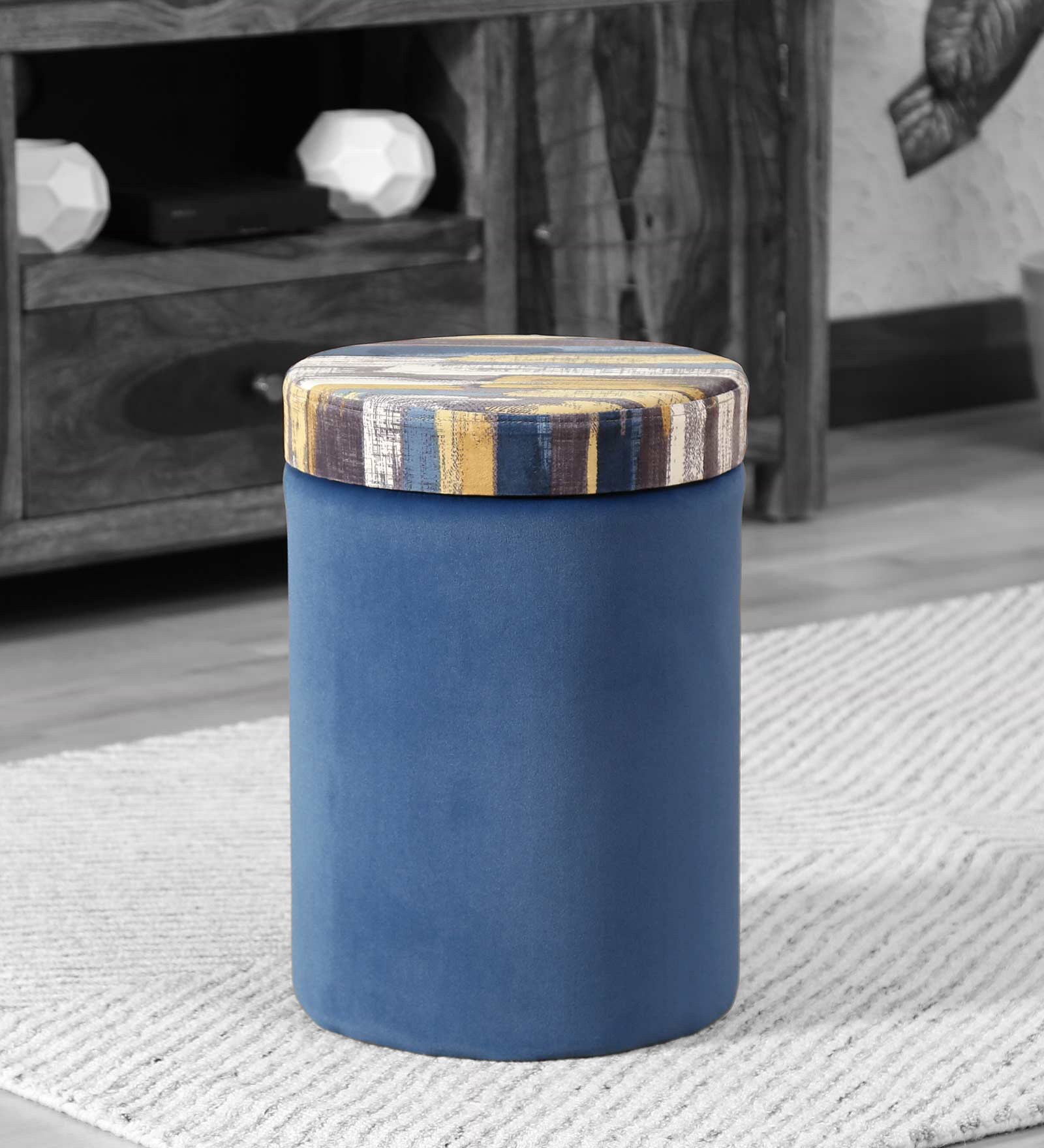 Brit Seating Stool With Storage In Multicolour