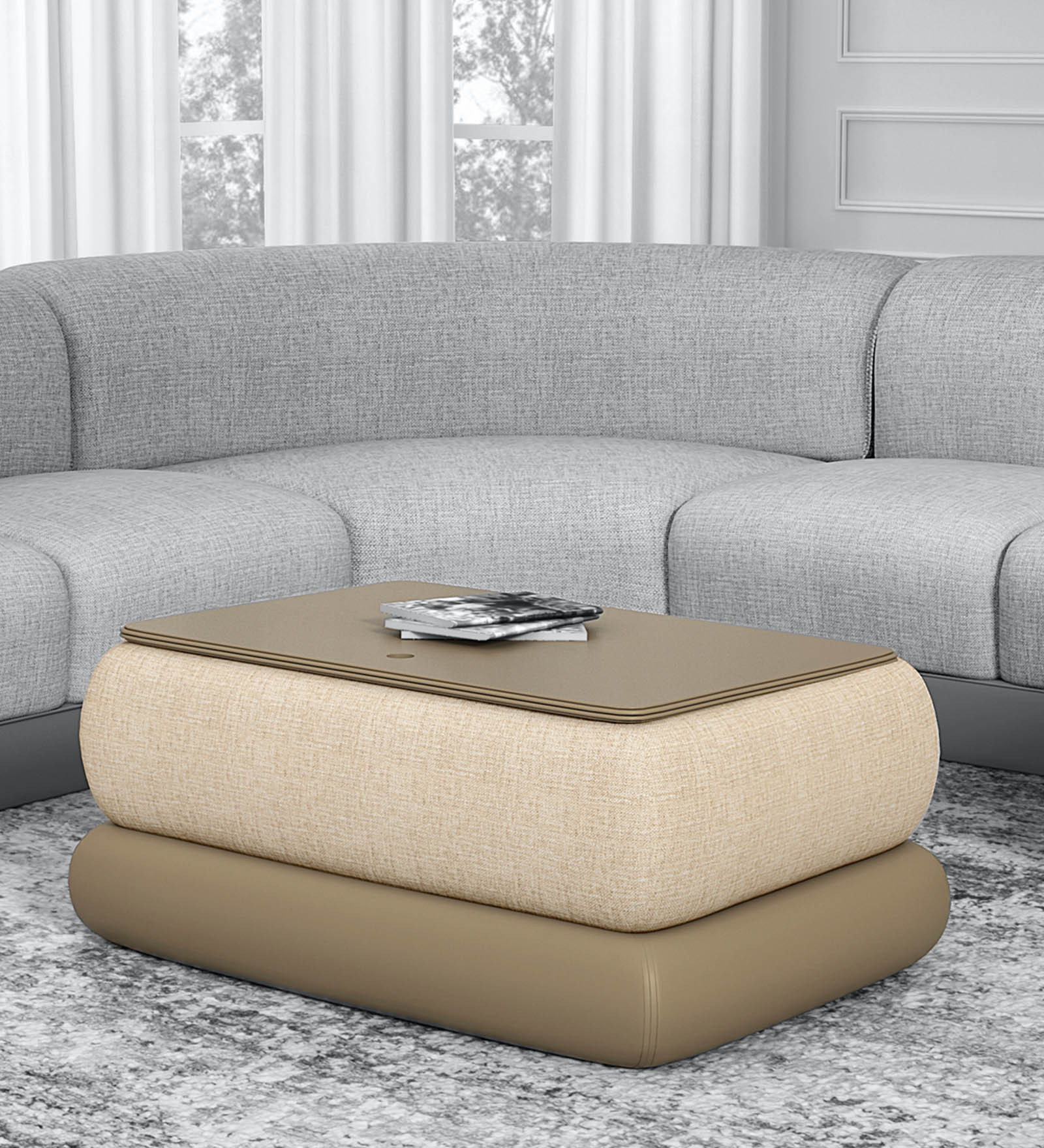 Broadway V2 Coffee Table in Ada Sand Finish