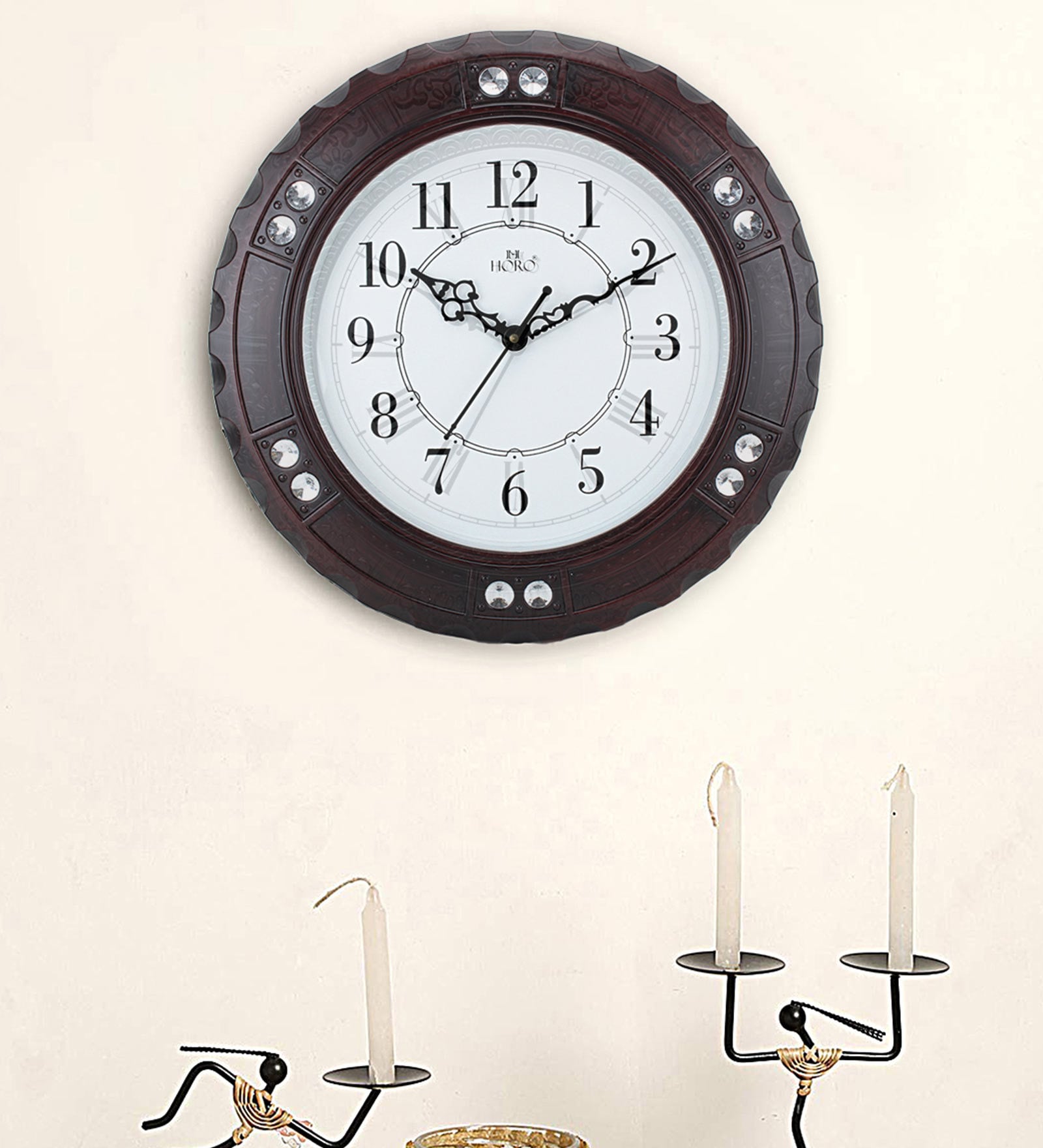 Brown Analog Wall Clock