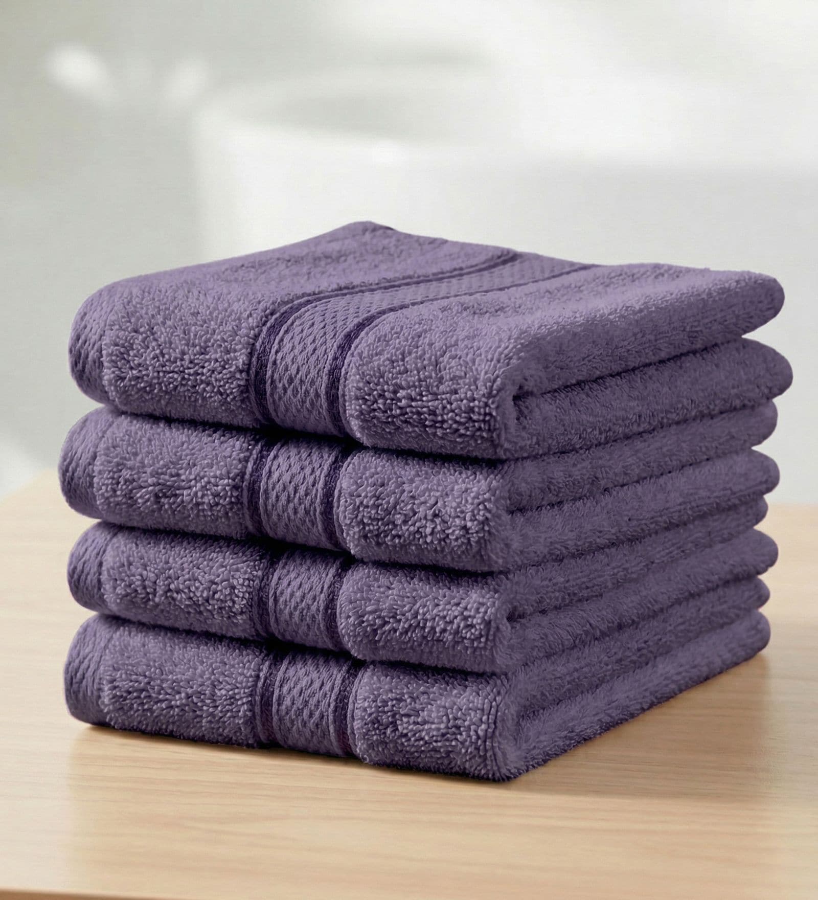 Brown 100% Cotton 400 Gsm Face Towel 4 Pc