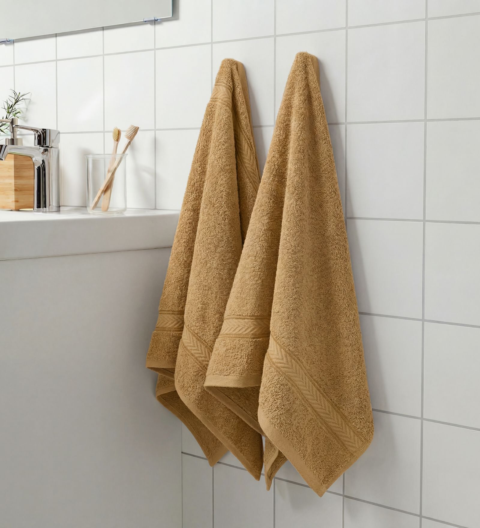 Brown 100% Cotton 525 Gsm Hand Towel