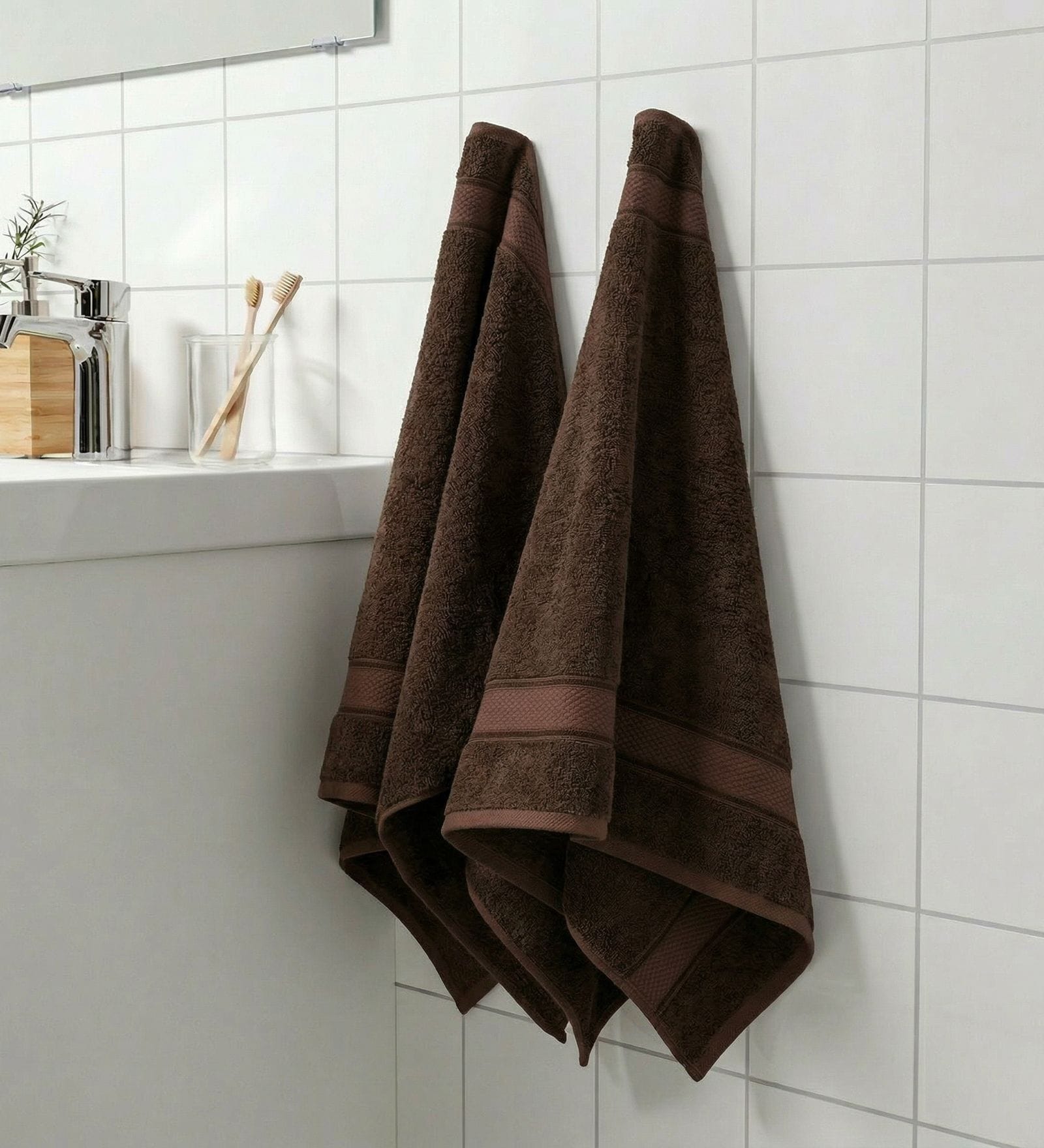 Brown 100% Cotton 600 Gsm Hand Towel